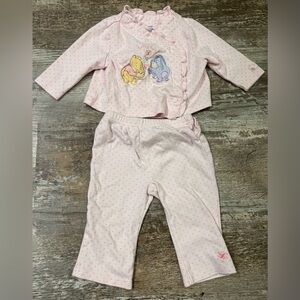 Vintage Disney Pink Winnie the Pooh infant outfit set